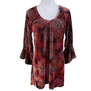 One World Velvet Boho Top